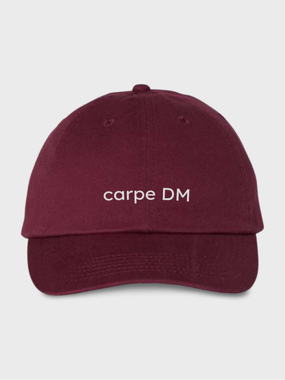 carpe DM hat - crimson/white