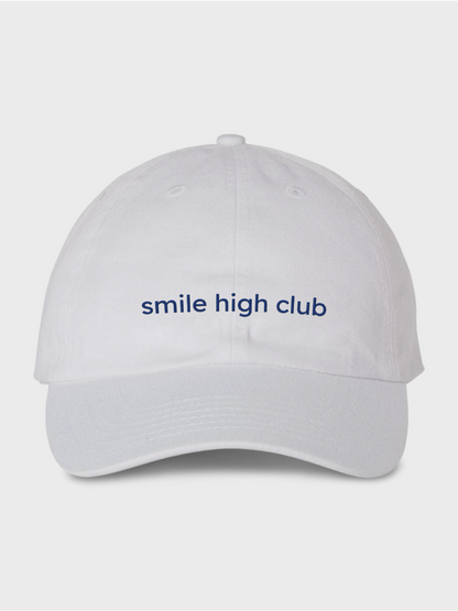 smile high club hat - white/navy